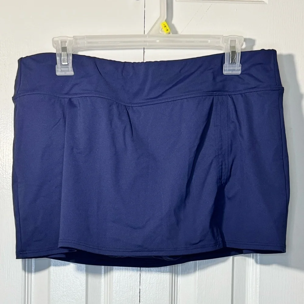 Lands' End 14 Blue Bikini Skirt Bottom